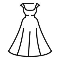 Mannequin wedding dress icon outline vector. Bride veil vector