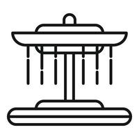 Play umbrella pool icon outline vector. Water park vector