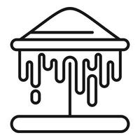 Water umbrella icon outline vector. Water park vector