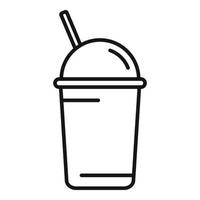 Kid summer cocktail icon outline vector. Water park vector