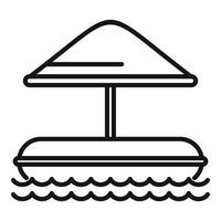 Kid umbrella tool icon outline vector. Water park vector