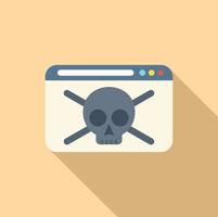 Internet software icon flat vector. Malware report vector