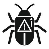 Online bug icon simple vector. Virus error vector