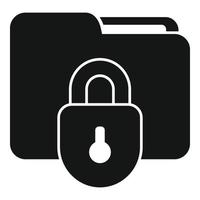 Folder lock icon simple vector. Malware virus vector