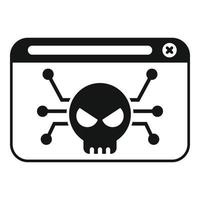 Online virus icon simple vector. Error malware vector