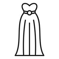 Lady wedding dress icon outline vector. Woman shower vector