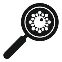 Search online virus icon simple vector. Laptop error vector