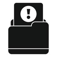 Folder error icon simple vector. Virus laptop vector