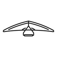 Hangglider icon outline vector. Para air vector