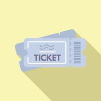 Water park ticket icon flat vector. Aqua pool vector