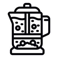 Tea pot icon outline vector. Water boiler vector