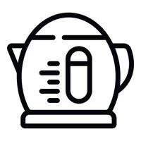 Electric kettle icon outline vector. Water pot vector