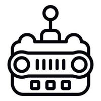 Rc remote control icon outline vector. Radio toy vector