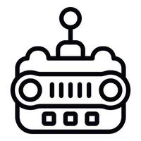 Rc remote control icon outline vector. Radio toy vector