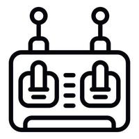 Rc joystick icon outline vector. Radio control vector