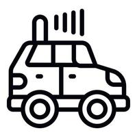 Car radio control icon outline vector. Remote toy vector