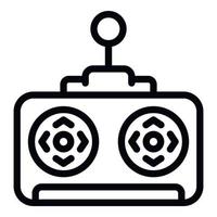 Car joystick icon outline vector. Model robot vector