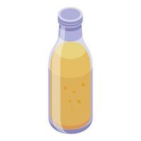 dieta Zanahoria jugo icono isométrica vector. vaso comida vector