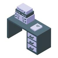 Bomb shelter radio icon isometric vector. Nuclear bunker vector