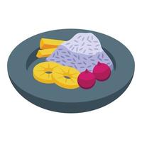 Rice food icon isometric vector. Family chinese vector