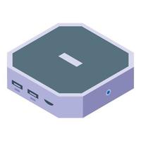 Digital box icon isometric vector. Remote video vector