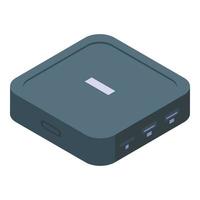 Media box icon isometric vector. Internet remote vector