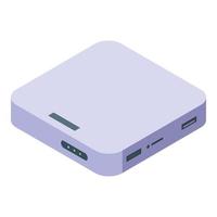 Smart box icon isometric vector. Internet video vector