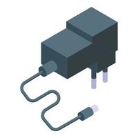 Smart TV box plug icon isometric vector. Video remote vector