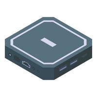 Digital box icon isometric vector. Internet tv vector