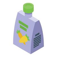 Kid carrot juice icon isometric vector. Child dad vector