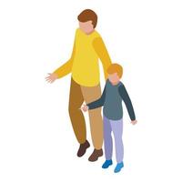 Son love icon isometric vector. Happy family vector