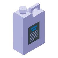 Canister epoxy resin icon isometric vector. Table design vector