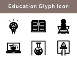 conjunto de iconos de vector de educación