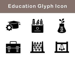 conjunto de iconos de vector de educación