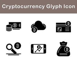 bitcoin y criptomoneda vector icono conjunto