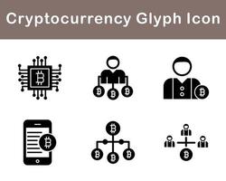 bitcoin y criptomoneda vector icono conjunto