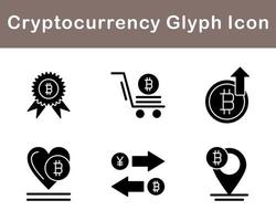 Bitcoin And Cryptocurrency Vector Icon Set