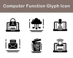 Computer Function Vector Icon Set