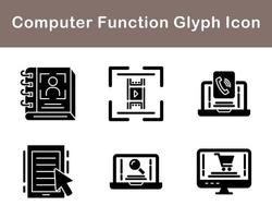 Computer Function Vector Icon Set