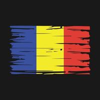 Romania Flag Brush vector