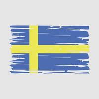 Sweden Flag Brush vector