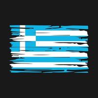 pincel de bandera de grecia vector