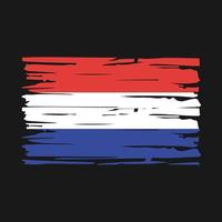 Netherlands Flag Brush vector