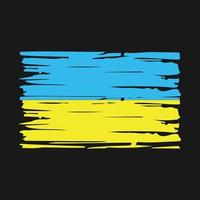 Ukraine Flag Brush vector