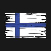 Finland Flag Brush vector