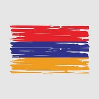 cepillo de bandera de armenia vector