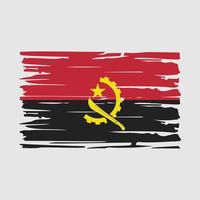 cepillo de bandera de angola vector