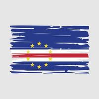 cepillo de bandera de cabo verde vector