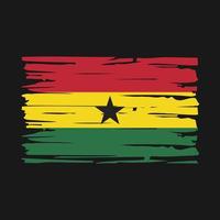 Ghana Flag Brush vector