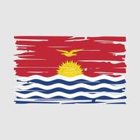 cepillo de bandera de kiribati vector